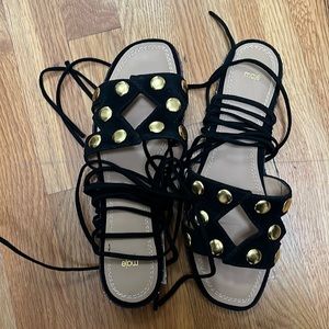 Maje tie wrap sandals